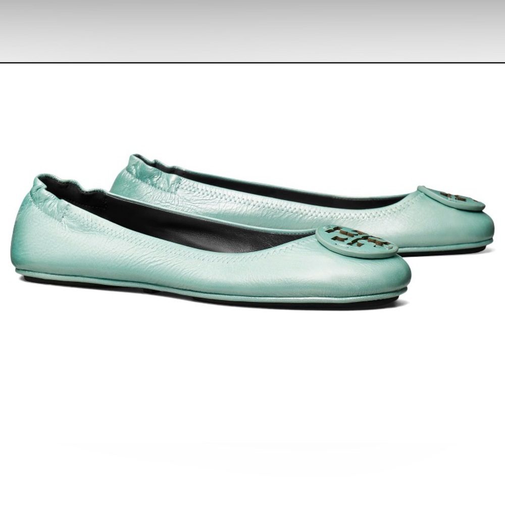 Tory burch minnie travel ballet flats Audrey blue Size 9